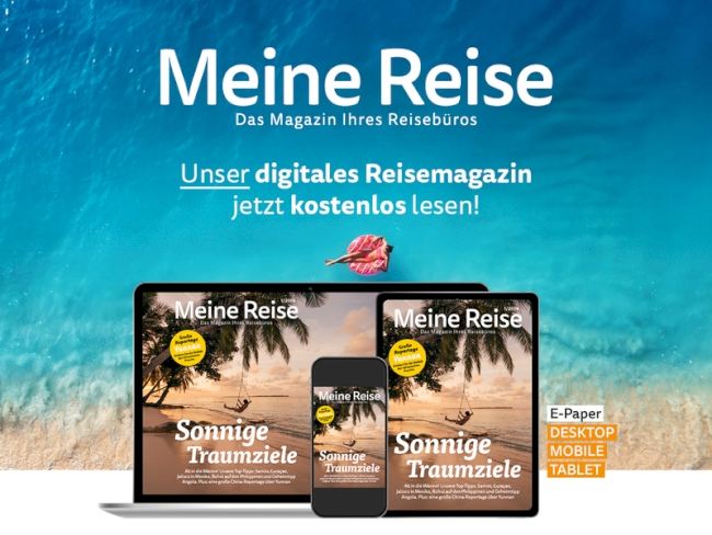 Titelbild Meine Reise Magazin Das Meine Reise Magazin vom Reisebüro Sewing in Schwerte