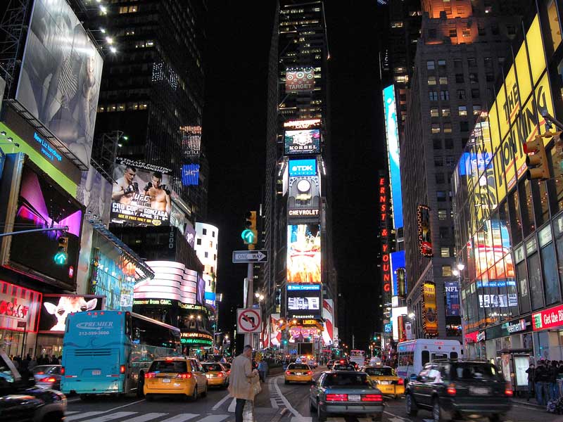 NY Times Square Nacht
