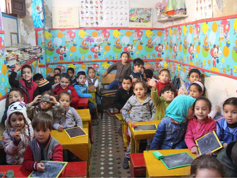 Kinder in einer marrokanischen Koranschule 
