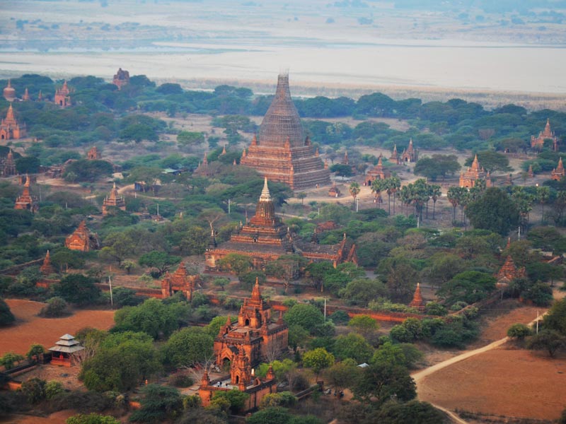 Ausblick Ballon Bagan